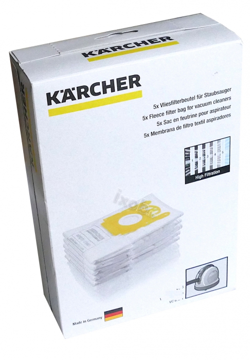 5 sacs feutrine aspirateur KARCHER VC 6