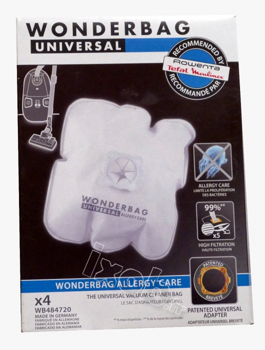 4 sacs wonderbag Allergy Care aspirateur ROWENTA OP0048048P - RO57370 1410 - SILENCE FORCE EXTREME COMPACT